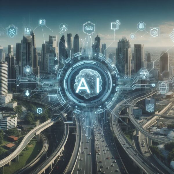 Image featuring the course logo for AI Strategy and Implementation. The logo represents a combination of AI-related symbols and strategic elements, symbolizing the course's focus on aligning AI strategies with business objectives. It signifies the potential of AI in driving business growth and innovation.